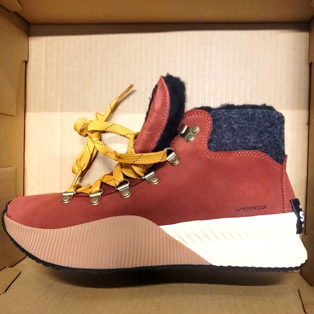 Waterproof Red and Yellow Boots